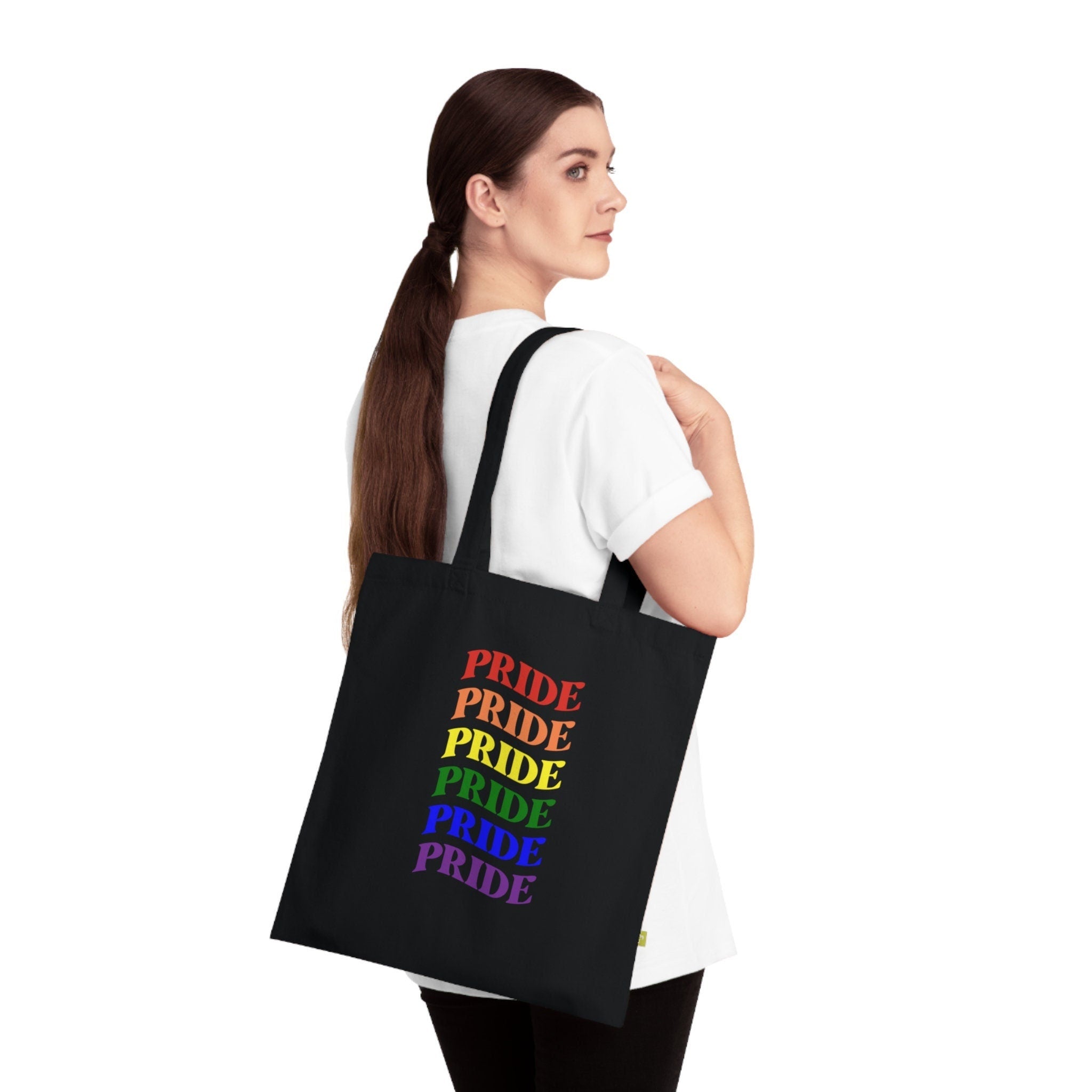 Pride Rainbow Organic Cotton Tote Bag