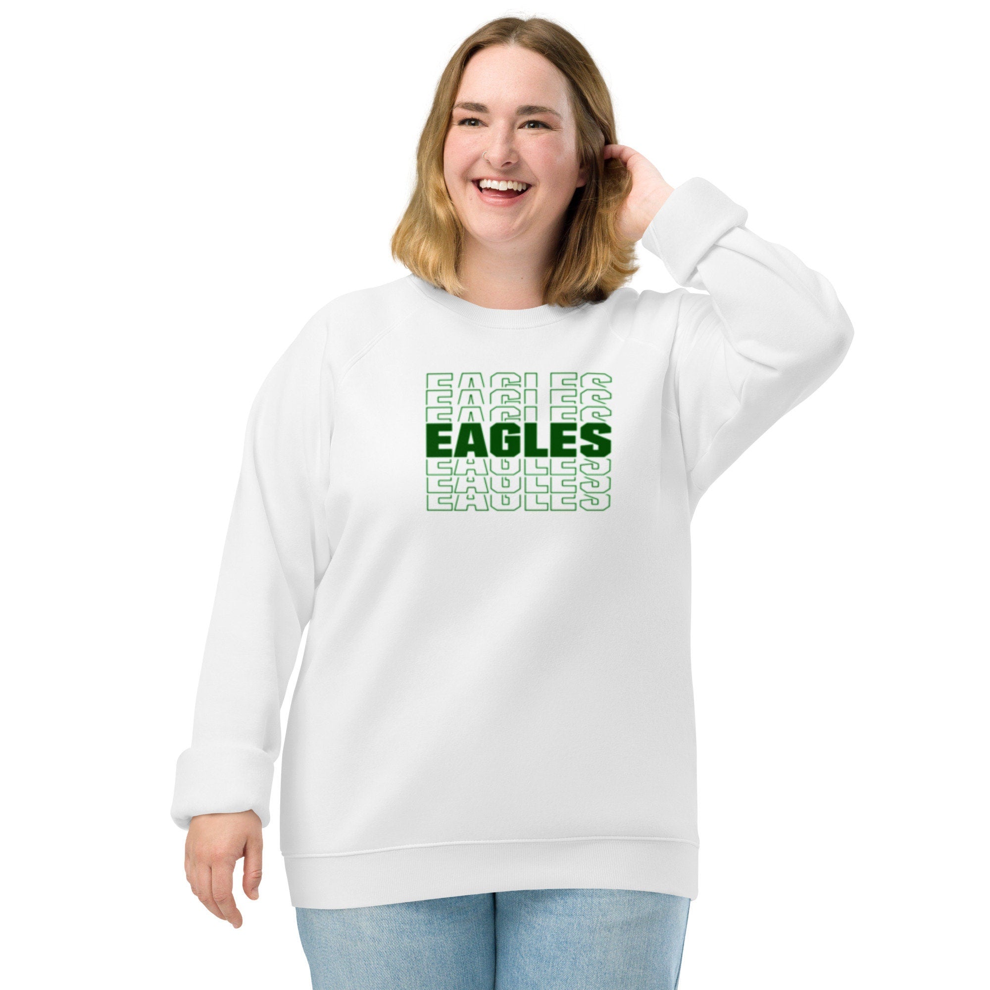 Eagles Unisex Soft Organic Cotton Raglan Sweatshirt