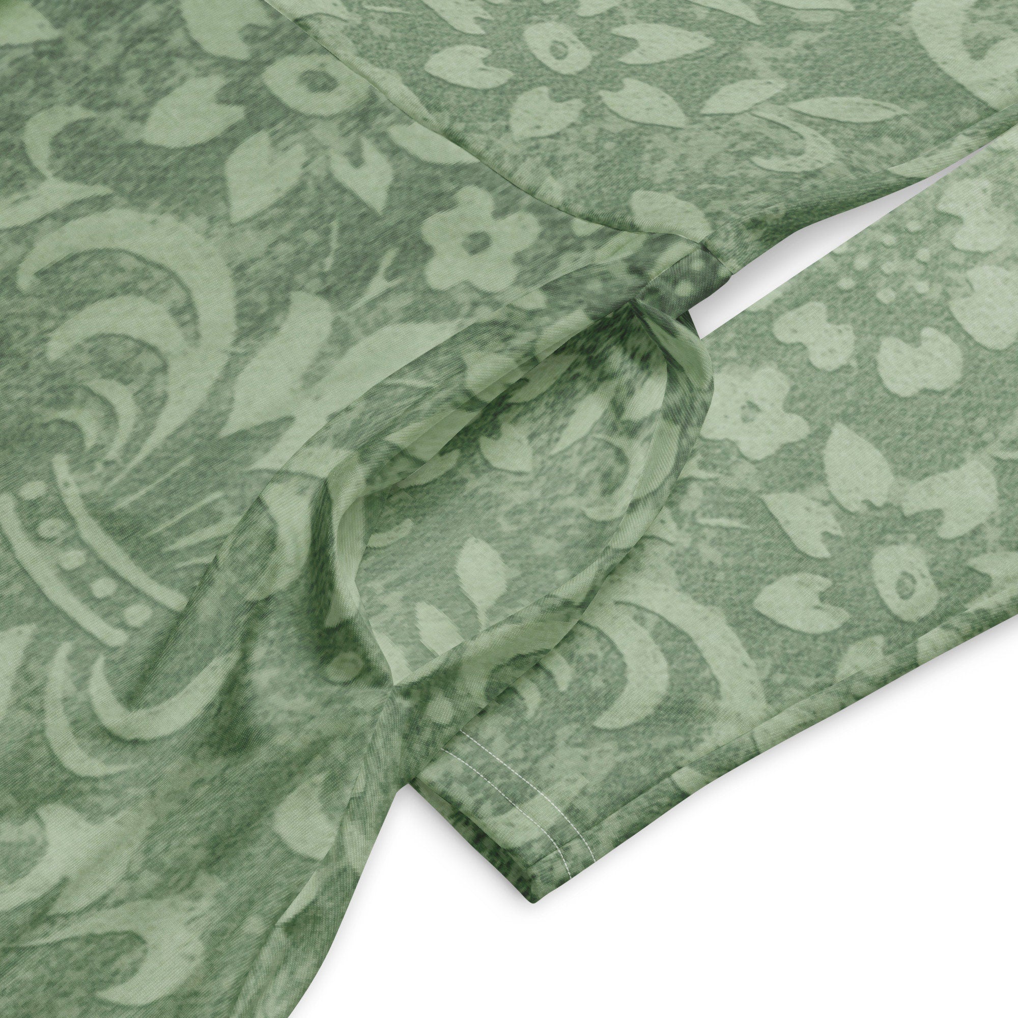 Festive Green  Holiday All-over Print Long Sleeve Midi Dress