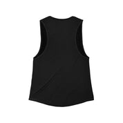 Women's Flowy Scoop Muscle Tank Purple Empower Women Design