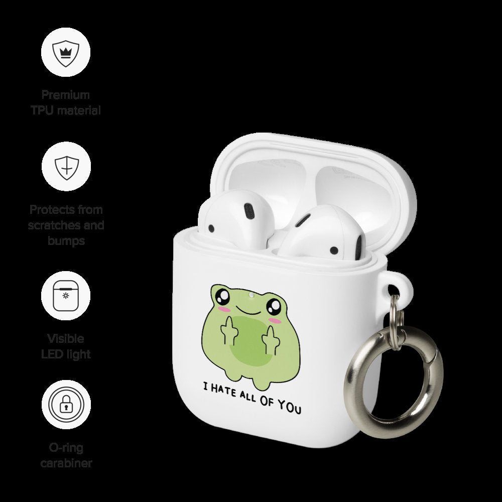 CV2 Boutique Funny Frog Design Rubber Case for AirPods®